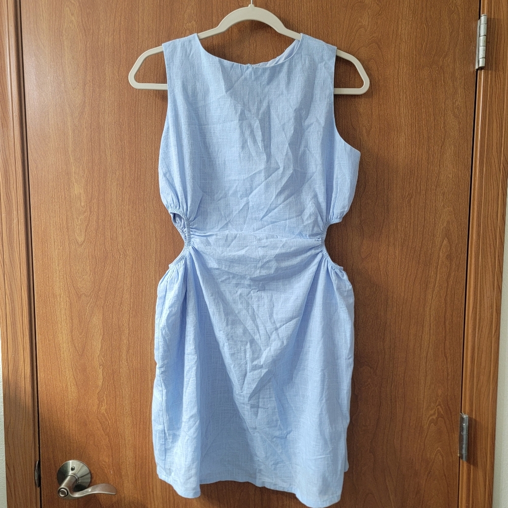 Nice Blue Cutout Dress